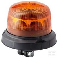 Mirksintis švyturėlis LED, 10W, apvalus, 12/24V, geltonas, ant stiebo, Ø165mm x125mm, 16 LED, Hella 2XD013979011