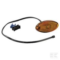 Gabaritinis žibintas LED, ovalus, 12V, oranžinis, tvirtinamas varžtais, Aspöck 312309027
