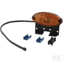 Gabaritinis žibintas LED, ovalus, 12V, oranžinis, tvirtinamas varžtais, Aspöck 312369027