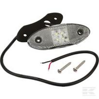 Gabaritinis žibintas LED, ovalus, 12/24V, baltas, tvirtinamas varžtais, Britax L4700LDV