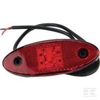 Gabaritinis žibintas LED, ovalus, 12/24V, raudonas, tvirtinamas varžtais, Britax L4702LDV