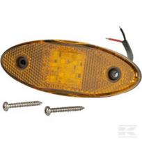 Gabaritinis žibintas LED, ovalus, 12/24V, geltonas, tvirtinamas varžtais, Britax L4701LDV