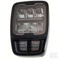 Priekinis žibintas LED, stačiakampis, 12/24V, 220x197.2x80.5mm, šildomas, tolimosios/trumposios šviesos, apsauga nuo sniego, kairė/dešinė vertikaliai LA1021VHEAT