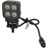 Darbinis žibintas LED, 40W, 2650lm, kvadratinis, 12/24V, baltas, 70.1x126.6x49.7mm, Deutsch kištukas, Flood, 8 LED LA10832