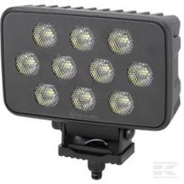 Darbinis žibintas LED, 100W, 8950lm, stačiakampis, 12/24V, baltas, 150x112x52.7mm, Deutsch kištukas, Flood, 20 LED LA10835