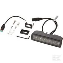 Netiesioginis darbinis žibintas LED, 30W, 2880lm, stačiakampis, 12/24V, baltas, 157x49.7x60mm, Deutsch kištukas, Spot, 6 LED LA10609