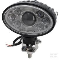 Priekinis žibintas LED, 20/24W, ovalus, 10/30V, 166x98x98mm, artimosios/tolimosios, 3-pin atviras laidas, su laikikliu LA10634