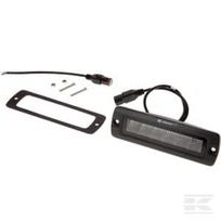 Netiesioginis darbinis žibintas LED, 30W, 2880lm, stačiakampis, 12/24V, baltas, 157x49.7x60mm, Deutsch kištukas, Flood, 6 LED LA10611