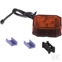 Gabaritinis žibintas LED, aštuonkampis, 12V, raudonas, tvirtinamas varžtais, 65x28x44mm, Aspöck 316309067