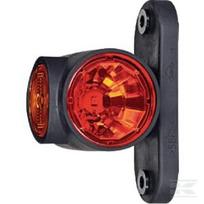 Gabaritinis žibintas LED, 0.7/1.4W, 12/24V, balta/oranžinė/raudona, 100x55x64mm, 3 LED, Kramp LA300145M