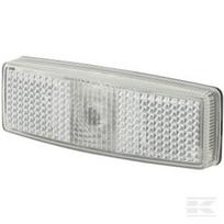 Gabaritinis žibintas 5W, stačiakampis, 12V, baltas, tvirtinamas varžtais, 110x25x40mm, Hella 2PG006717021