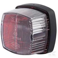 Gabaritinis žibintas 5W, kvadratinis, 12V, raudonas/baltas, tvirtinamas varžtais, 62x40x62mm, Hella 2XS005639001