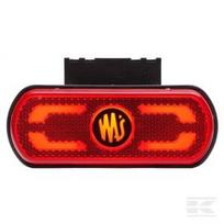 Gabaritinis žibintas LED, raudonas, stačiakampis, 12–24V, 133.8x53x25mm, „SAFETY LINE“, Kramp LA30081