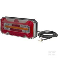 Daugiafunkcė galinė lempa LH LED, stačiakampė, 12–24V, 306x133x60.6mm, Kramp LA40075