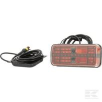Daugiafunkcė galinė lempa LED, stačiakampė, 12V (integruota varža), 200.5x85.3x28.9mm, Kramp LA40070