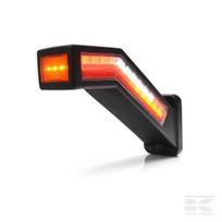 Daugiafunkcė galinė lempa LED, kairė (LH), raudona/oranžinė/balta, 12–24V, 238x181x72mm LA30070L