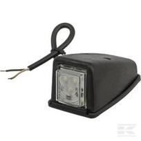 Gabaritinis žibintas LED, 0.5/1W, kvadratinis, 12/24V, baltas, 100x53x46mm, 3 LED, Kramp LA30151