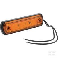 Gabaritinis žibintas LED, 0.5/1W, stačiakampis, 12/24V, oranžinis, 110x31x15mm, 4 LED, gopart LA35057