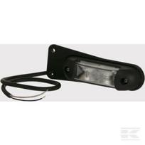 Gabaritinis žibintas LED, 0.8/1.7W, stačiakampis, 12-24V, raudonas/baltas, 139x35x35mm, 4 LED, Kramp LA103166