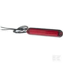 Gabaritinis žibintas LED, 0.7/1.5W, stačiakampis, 12-24V, raudonas, 133.8x26.8x14.4mm, 6 LED, Kramp LA103162