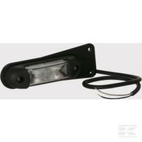 Gabaritinis žibintas LED, 1/2.2W, stačiakampis, 12-24V, balta/oranžinė/raudona, 139x35x35mm, 6 LED, Kramp LA103168