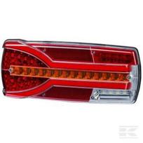 Galinė lempa LH (kairė) LED, stačiakampė, 12/24V, balta/oranžinė/raudona, 304x132x48mm, Kramp LA40062