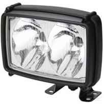Darbinė lempa halogeninė, 55/70W, stačiakampė, 12/24V, skaidri, su apkaba, 158x127x162mm, Hella 1GA006991051