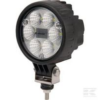 Darbinė lempa LED, 24W, 1500lm, apvali, 10/30V, Ø117mm, Deutsch jungtis, Flood, 6 LED, Kramp LA10007