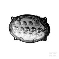 Darbinė lempa LED, 65W, 7200lm, ovali, 10/30V, 180x120x90mm, H9 jungtis, Flood LA10642