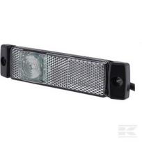 Gabaritinis žibintas LED, 1.20W, stačiakampis, 24V, baltas, tvirtinamas varžtais, 1 LED, Hella 2PG008645961