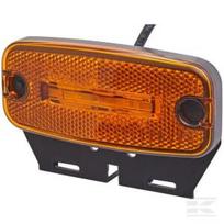 Gabaritinis žibintas LED, stačiakampis, 24V, oranžinis (amber), tvirtinamas varžtais, 2 LED, Hella 2PS345600071