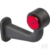 Gabaritinis žibintas RH LED, apvalus, 12/24V, raudonas, tvirtinamas varžtais, 181x157mm, Waś 1400300297BCP