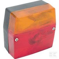 Galinė lempa kvadratinė, 12V, raudona/geltona, tvirtinama varžtais, Minipoint, Aspöck 230300037