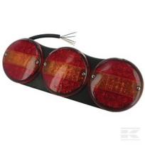Galinė lempa LED, stačiakampė, 12V, geltona/raudona, tvirtinama varžtais, 424x75mm, 1-pin, Britax L14100L12V