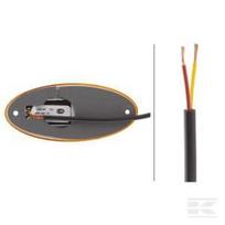 Gabaritinis žibintas LED, 0.50W, ovalus, 12V, geltonas, tvirtinamas varžtais, 101.6x45mm, 2 LED, Hella 2PS964295061