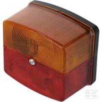Galinė lempa kvadratinė, 12V, geltona/raudona, tvirtinama varžtais, 95x85x55mm, BBS(K) 6025, kairė (LH) 106025110