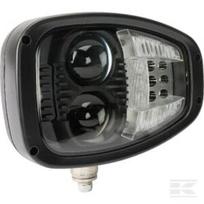 Priekinis žibintas LED, 30/55W, stačiakampis, 10–30V, 155x92x82 mm, balta/oranžinė, H4 jungtis, tolimosios/trumposios/posūkis LA80093