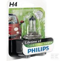 Halogeninė lemputė H4 12V 55W P43t-38, balta, Philips GL12342LLECOB1