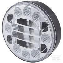 LED posūkio ir gabaritinis žibintas, priekinis, apvalus, 10/30V, skaidrus, tvirtinamas varžtais, Ø122 mm, 24 LED, Hella ValueFit 2BE357027061