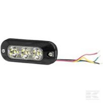Kryptinis mirksintis žibintas, 3 LED, 12/24V, geltonas ED3703A