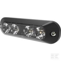 Kryptinis mirksintis žibintas, 4 LED, 12/24V, geltonas ED3704A