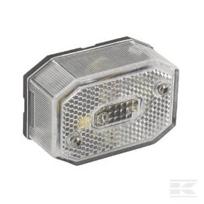 Gabaritinis žibintas, stačiakampis, 12V, baltas, tvirtinamas varžtais, Aspöck 216512007