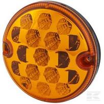 Posūkio žibintas LED, apvalus, 10/30V, geltonas, tvirtinamas varžtais, Ø95mm, 17 LED, Hella ValueFit 2BA357028021