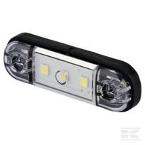 Salono lempa LED, stačiakampė, 12/24V, balta, tvirtinama varžtais, 84x24mm, Waś 1400300723