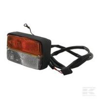 Posūkio ir pozicinė lemputė (halogeninė), priekinė, stačiakampė, 12V, gintarinė/skaidri, prisukama, Cobo 3235000