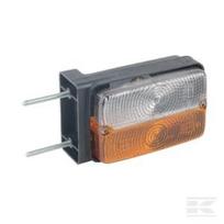 Posūkio ir gabaritinis žibintas dešinės pusės, halogeninis, priekinis, stačiakampis, 12V, gintarinis/skaidrus, prisukamas, Cobo 305310000