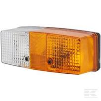 Posūkio ir gabaritinis žibintas LH 21/5W, stačiakampis, 12/24V, geltonas/skaidrus, tvirtinamas varžtais, 158x51x64mm, Hella 2BE003184051