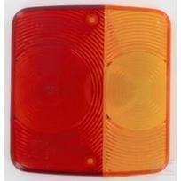 Žibinto stiklas, geltonas/raudonas, kvadratinis, kairės/dešinės/galinis LAMP20B