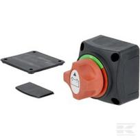 Akumuliatoriaus jungiklis kvadratinis, juodas, M10, 12/24V, 300A/1000A (5 sek.), IP54 SW10006KR