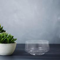 Plataus kaklo stiklinis terariumo indas kambariniams augalams Skaidrus vazonas vandens augalams ir samanų kraštovaizdžiams Elegantiškas stalo puošmena 14X14X8CM